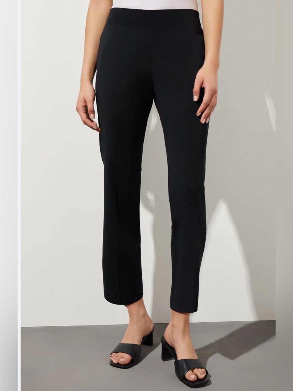 Ming Wang Knit Classic Cut Ankle Pants